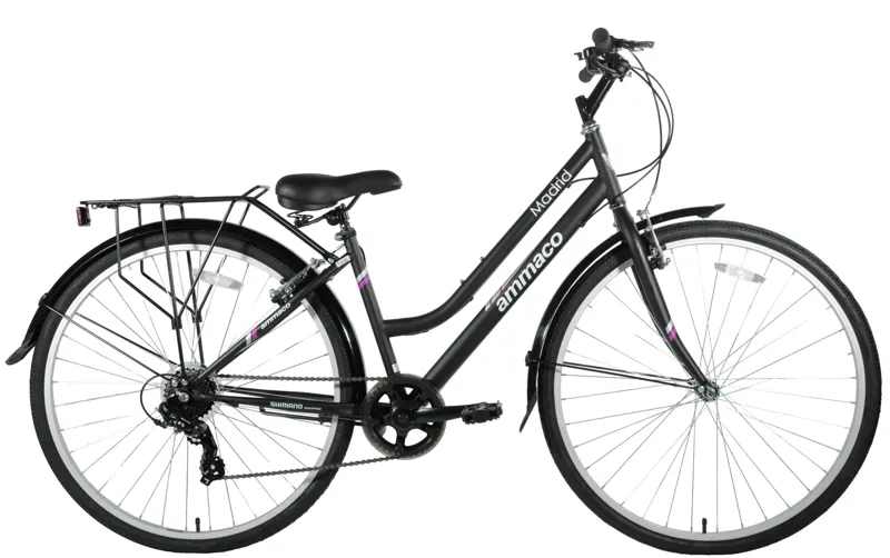 Ammaco Madrid Commuter Hybrid Bike Black
