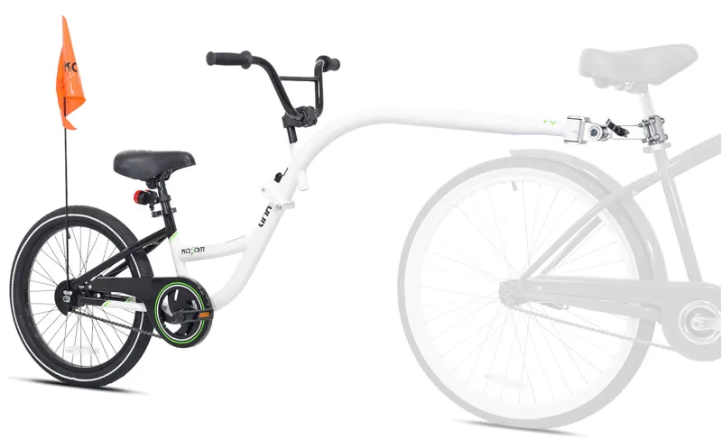 WeeRide Kazam Link Tagalong Bike White-1