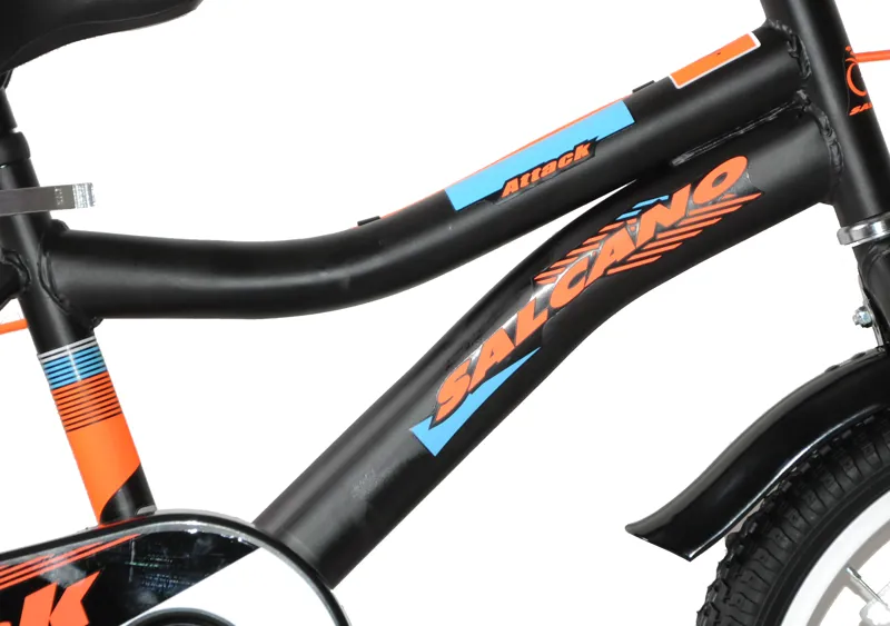 Salcano Attack 16 Inch Wheel Kids Bike Black Orange Blue-1