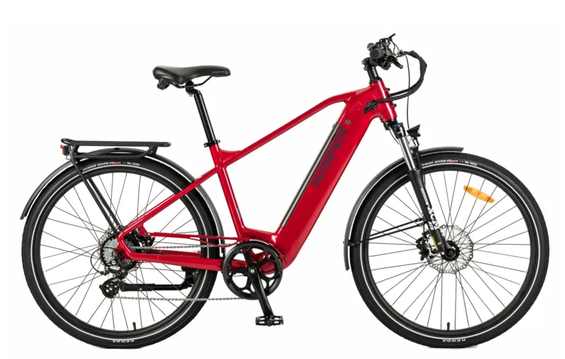 Wisper Wayfarer Crossbar Hub Drive Electric Bike Red