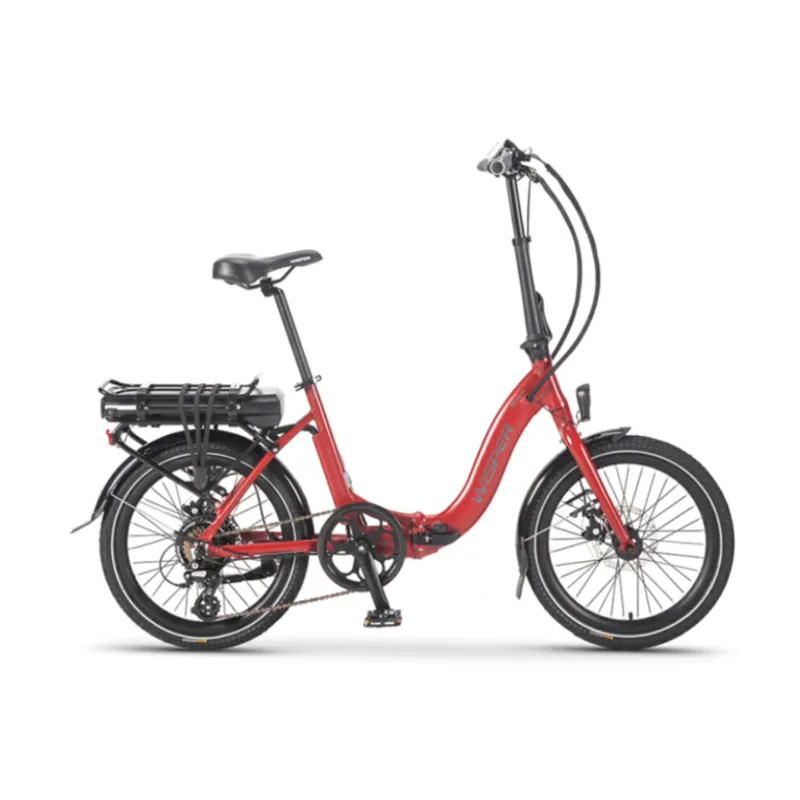 Wisper 806 20 Inch Folding Electric Bike Red
