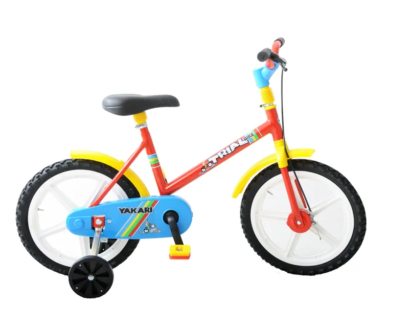 Trail 14 Inch Wheel Kids Bike Red Yellow and Blue