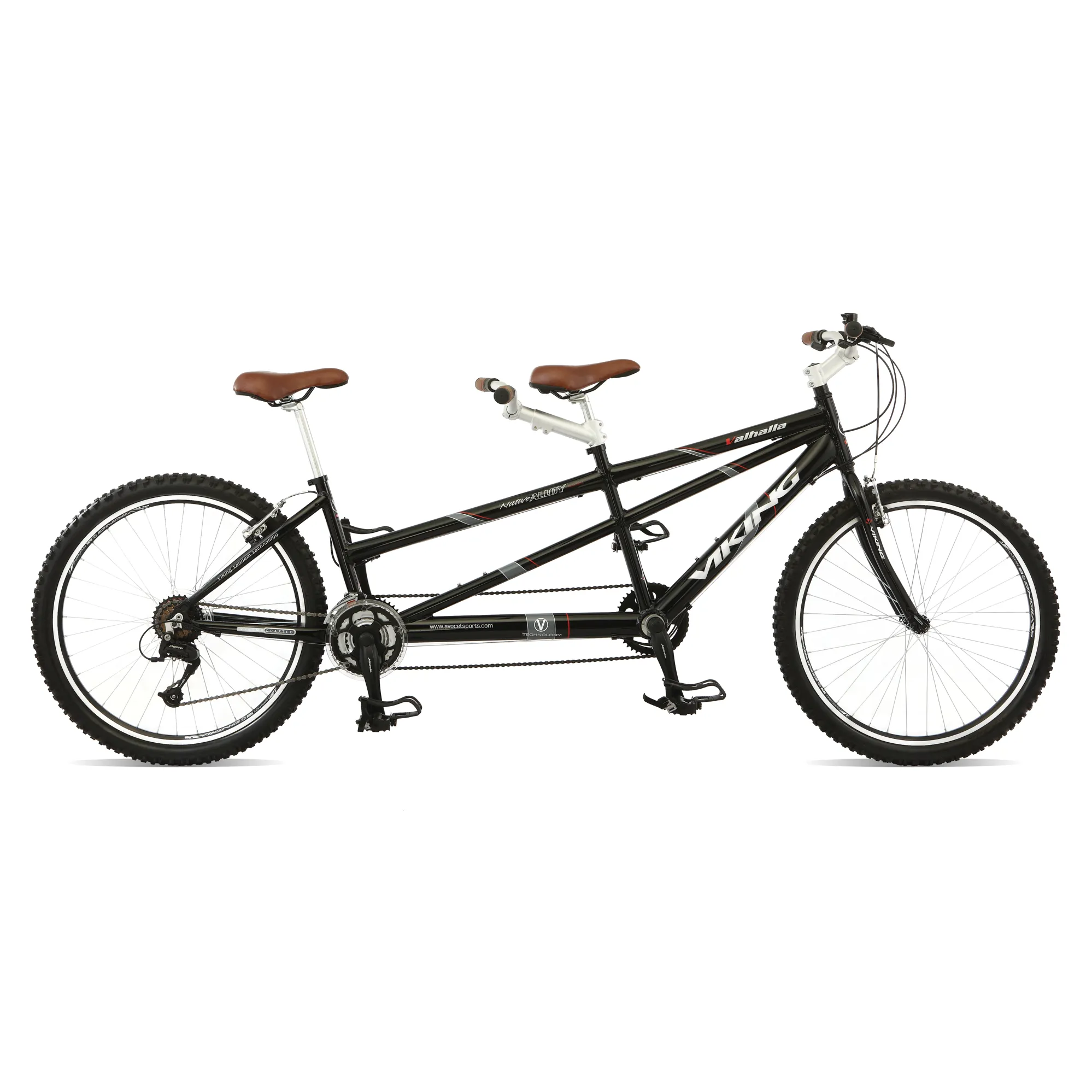 Viking Valhalla 26 Inch Wheel Tandem Bike Black