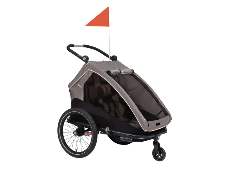 XLC Kids Duo S 2 Child Bike Trailer - Grey-2