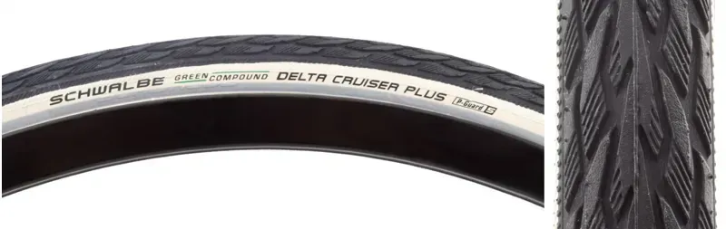 Schwalbe Delta Cruiser Plus 700c x28c Tyre Black-1