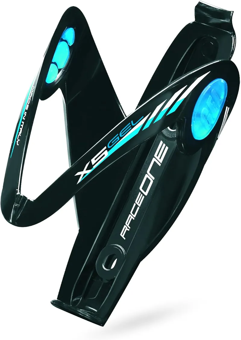 RaceOne X5 Gel Bottle Cage Black Blue
