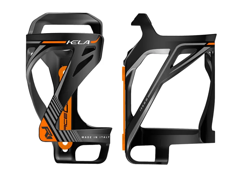 RaceOne R1 Kela Side Entry Bottle Cage Black Orange-1
