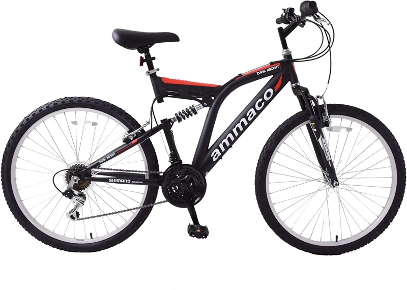 Ammaco Dark Ascent Mountain Bike Black