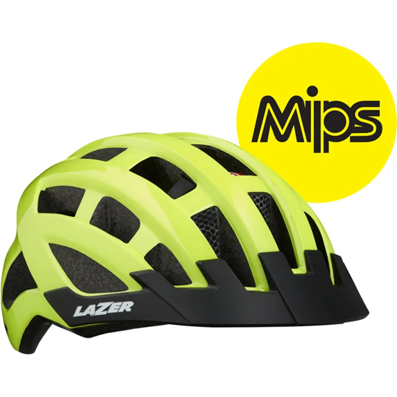Lazer Compact DLX MIPS 54-61cm Uni-Adult Helmet In Yellow