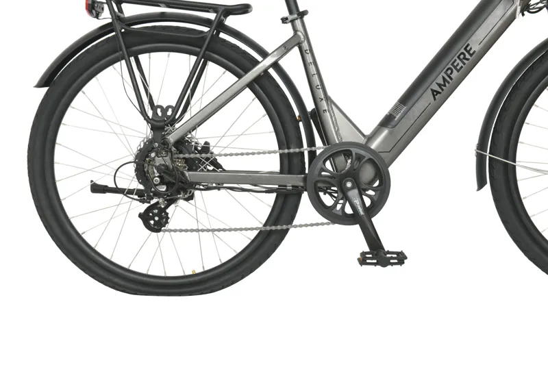 Ampere Deluxe Step Through 26 Inch Wheel Electric Bike Grey-2
