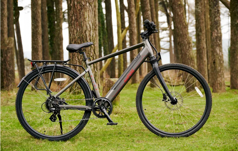 Ampere Hilux Crossbar 700c Wheel Electric Bike Grey-2