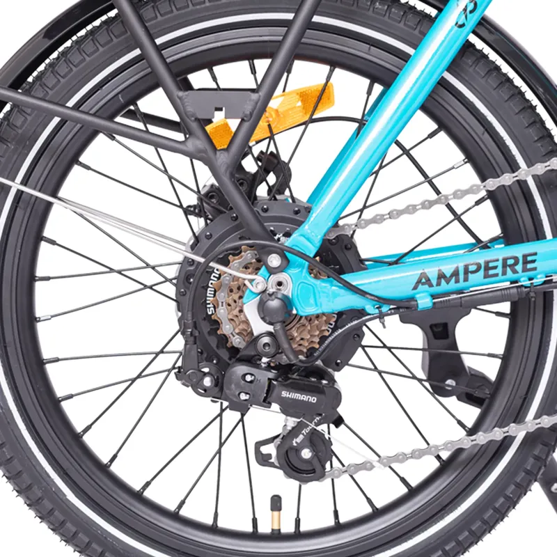 Ampere Alter 20 Inch Low Step Folding Electric Bike Blue 10Ah-5
