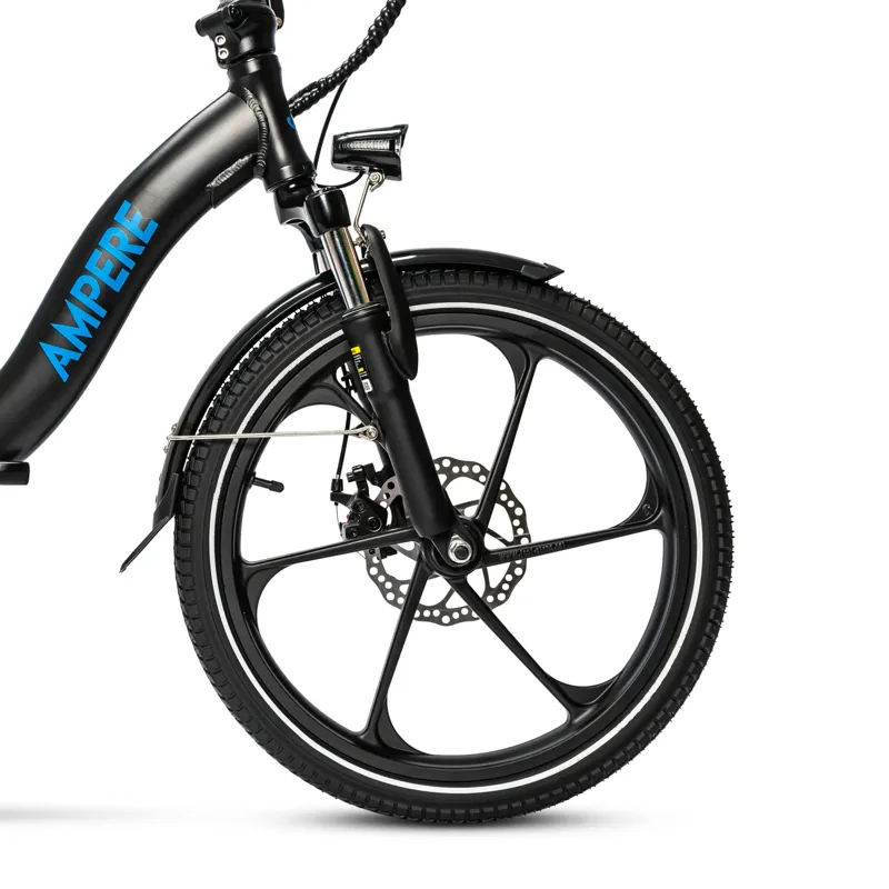 Ampere Alter Low Step Folding Electric Bike Black 15Ah-5