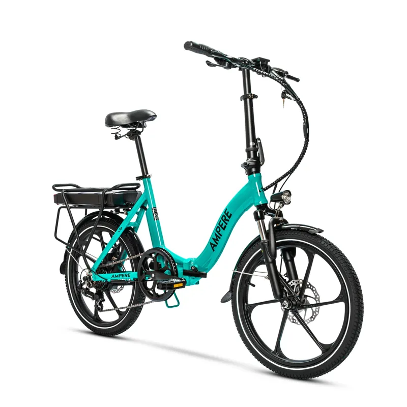 Ampere Alter 20 Inch Low Step Folding Electric Bike Blue 10Ah-2