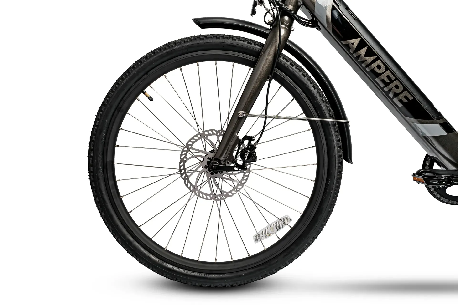 Ampere Deluxe Step Through 26 Inch Wheel Electric Bike Grey 10Ah