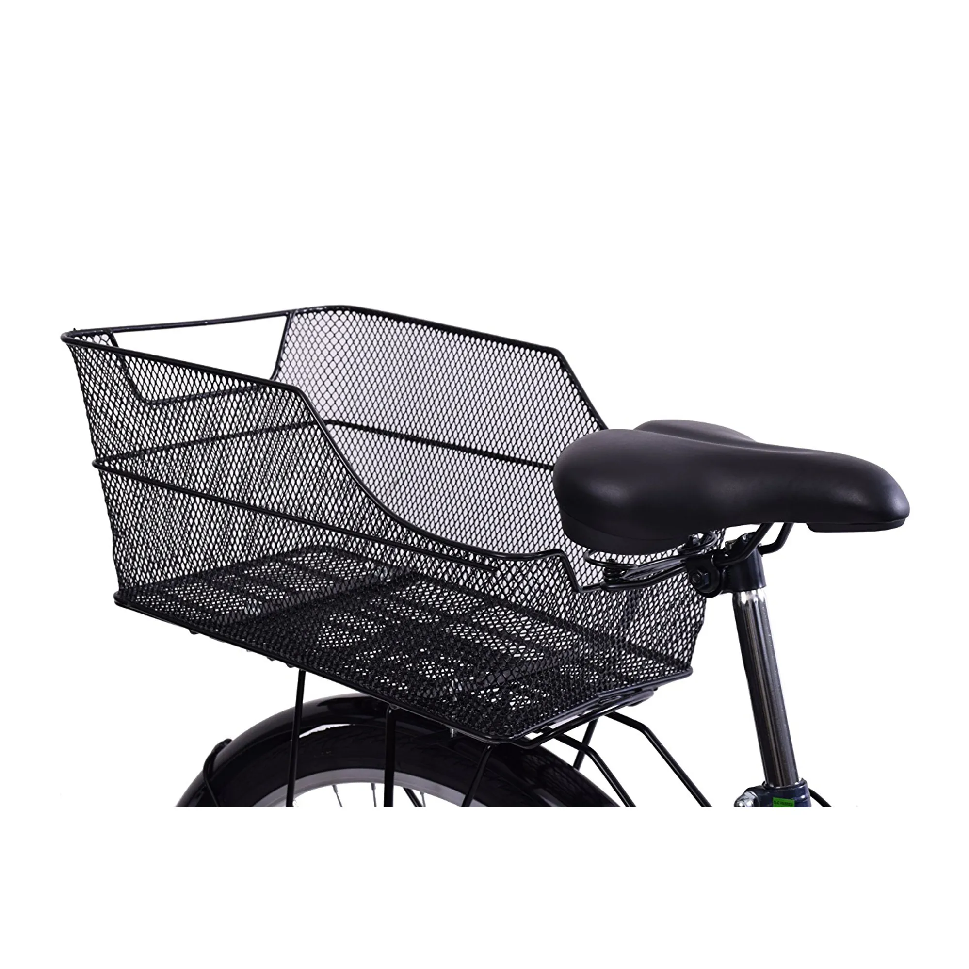Ammaco Rear Carrier Wire Mesh Basket Black - Main Image