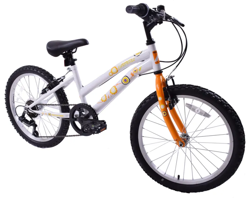 Professional Carousel 20 Inch Wheel Girls Bike White and Orange-1