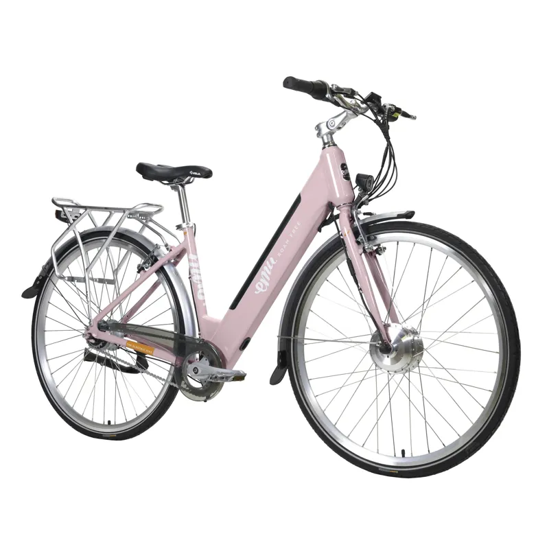EMU Classic Step Through 700c Wheel Electric Bike Pink 10.4Ah-1