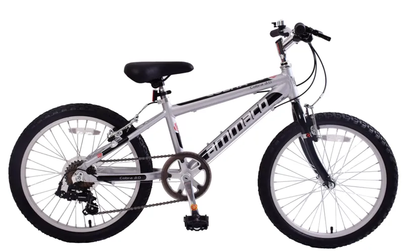  Ammaco Cobra 3.0 Alloy 20 Inch Wheel Kids Bike Silver