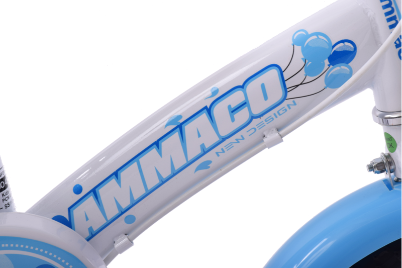 Ammaco Cutie 12 Inch Wheel Kids Bike Blue And White-4