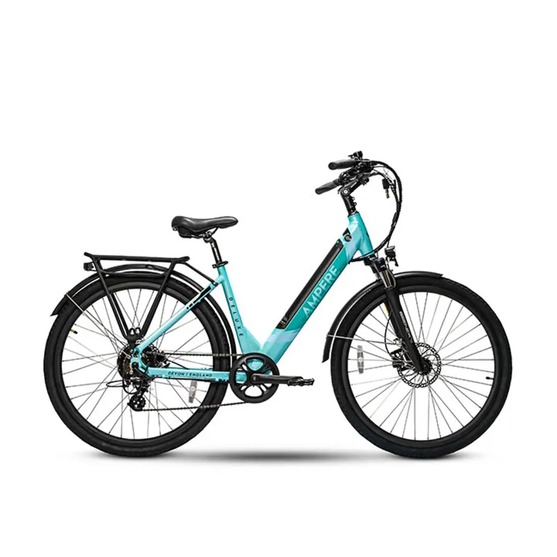 Ampere Deluxe Step Through 700c Wheel Electric Bike Blue 10Ah