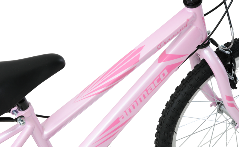 Ammaco Diamond 20 Inch Wheel Kids Mountain Bike Pink-1