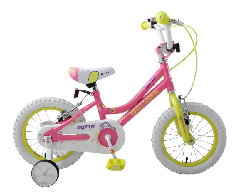 Professional Dottie 14 Wheel Kids Bike Pink and Yellow-6