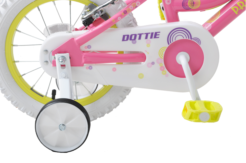 Professional Dottie 14 Wheel Kids Bike Pink and Yellow-5