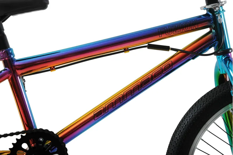 Ammaco Fuzion BMX 20 Inch Wheel Kids Bike Neon Rainbow-5
