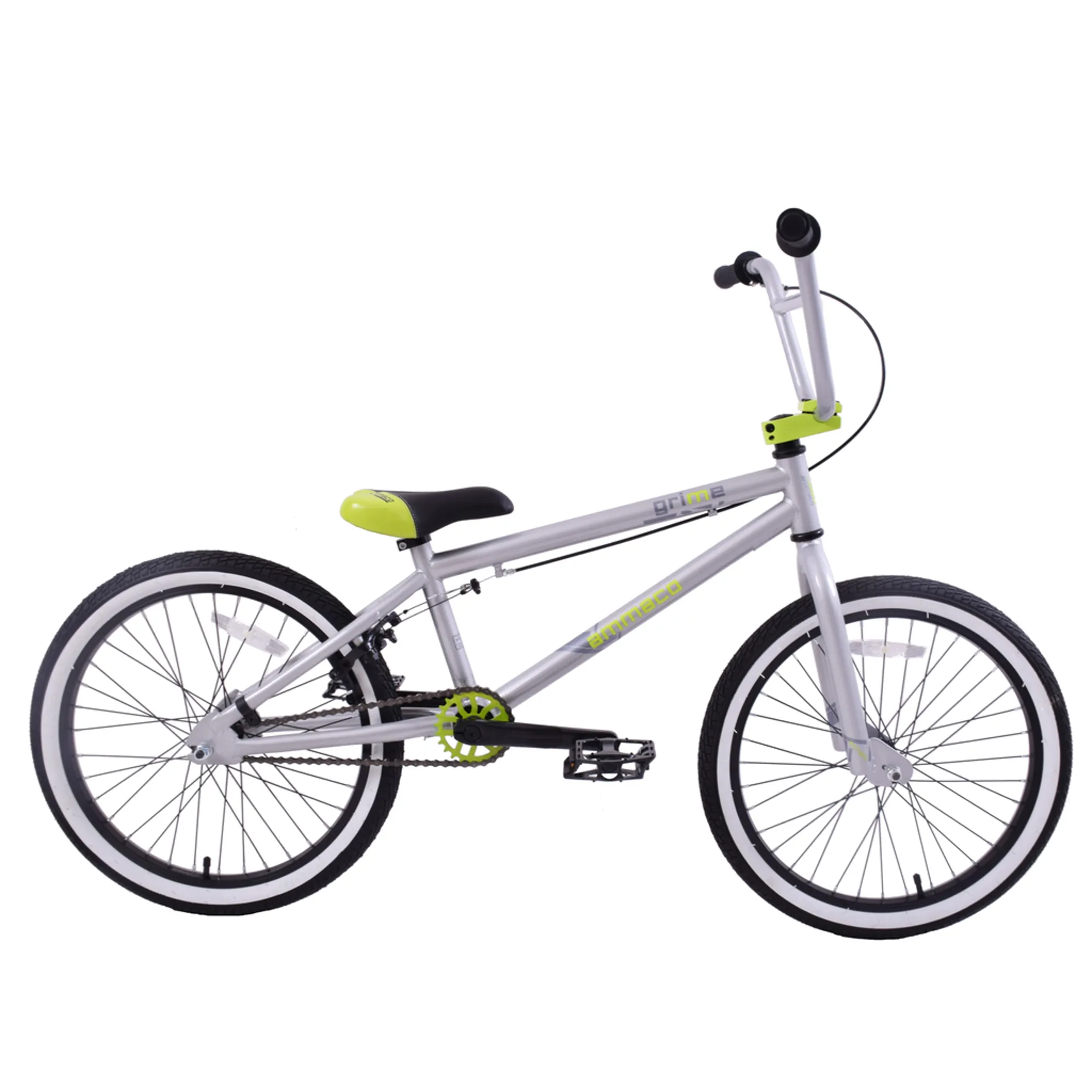 Ammaco Grime 20 Inch Wheel BMX Bike Silver