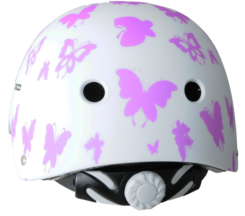 Ammaco ABS Butterfly Helmet White/Pink 53-55cm-4