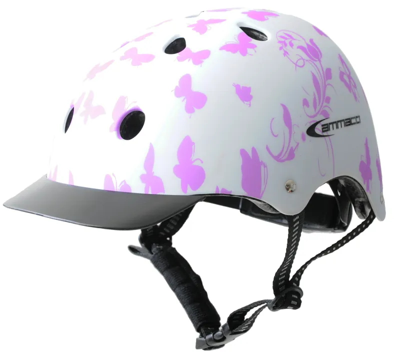 Ammaco ABS Butterfly Helmet White/Pink 53-55cm