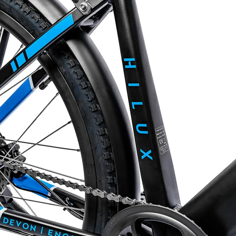 Ampere Hilux 700c Wheel Electric Bike Black and Blue 10Ah-1