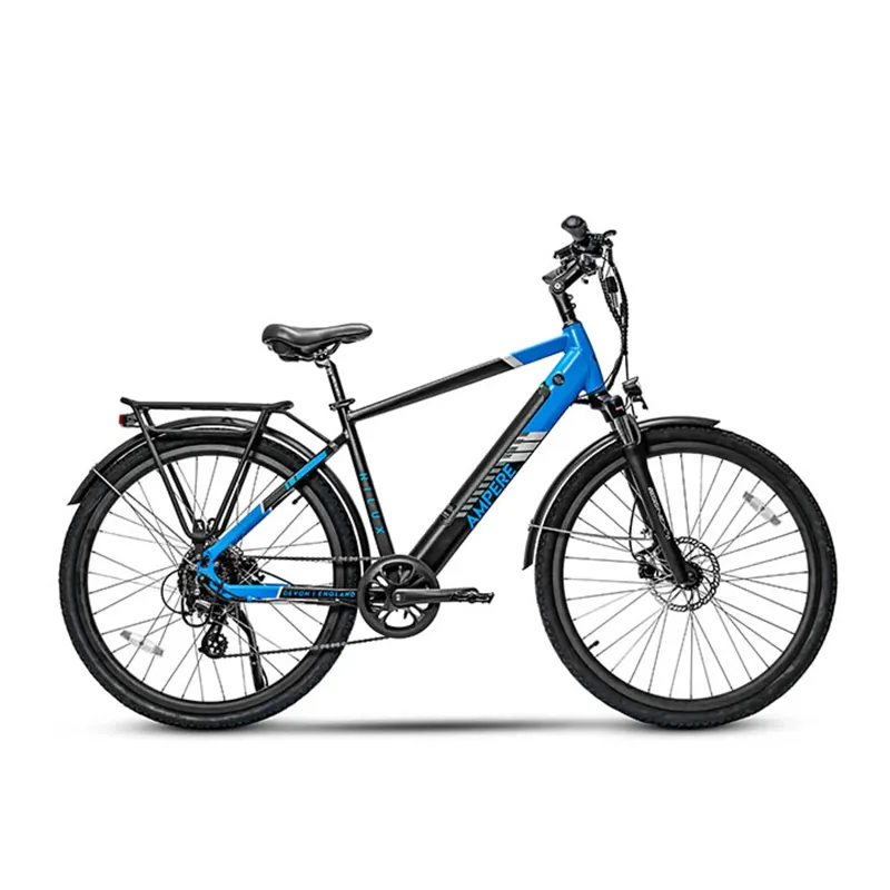 Ampere Hilux 700c Wheel Electric Bike Black and Blue 10Ah