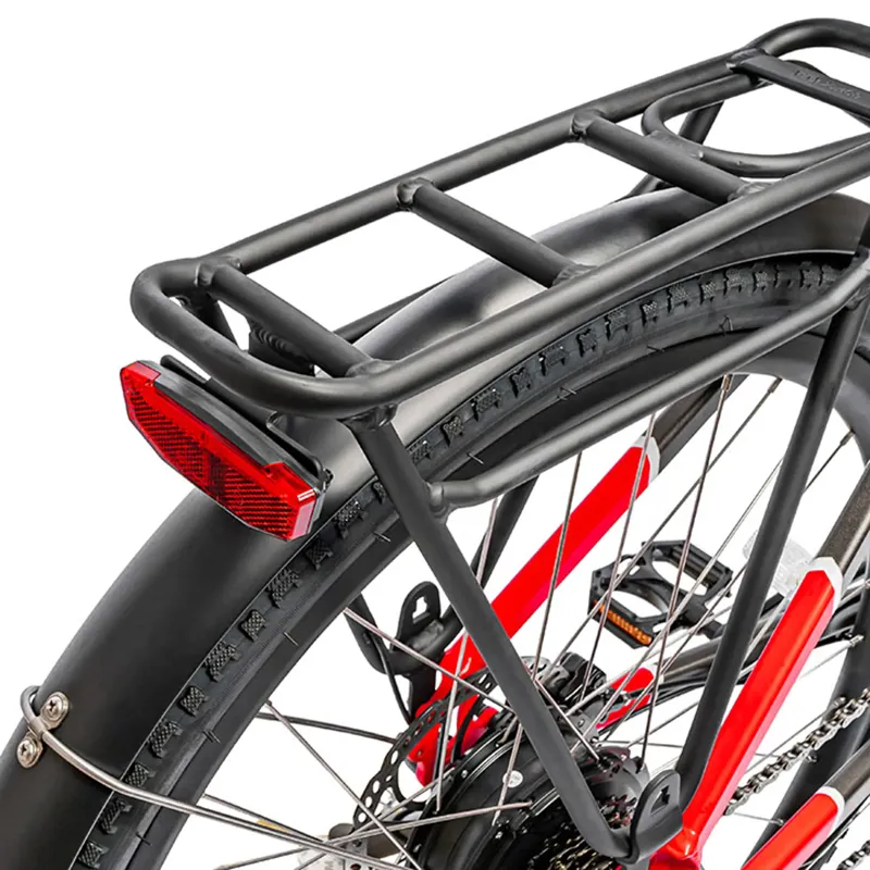 Ampere Hilux 700c Wheel Electric Bike Grey and Red 14Ah-12