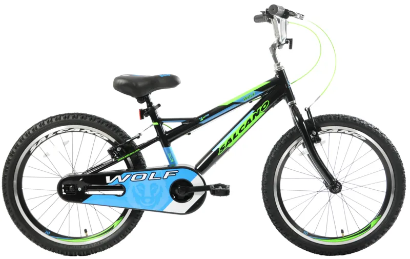 Salcano Wolf 20 Inch Wheel Kids Bike Black and Green