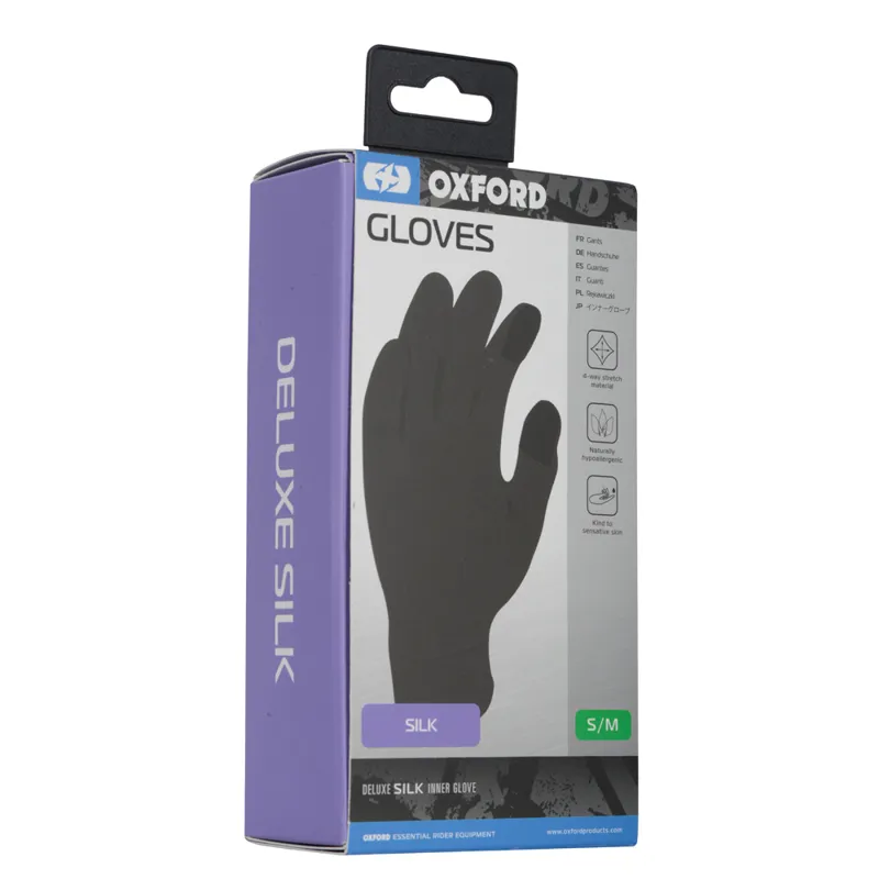 Oxford Deluxe Gloves Silk Black-1