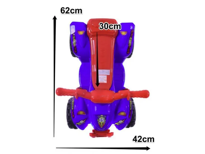 Electric Ride On 4-Wheel Quad Blue-3