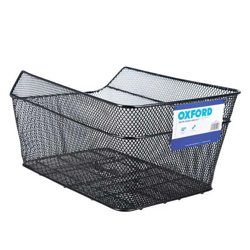 Oxford Wire Rear Basket with fittings - Black