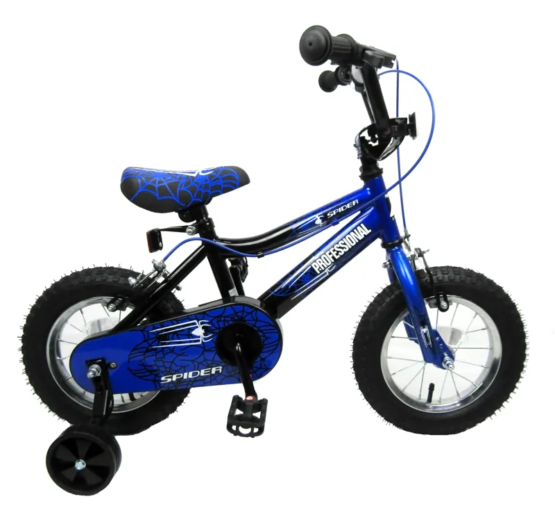 Professional Spider 12 Inch Kids Bike Blue/Black