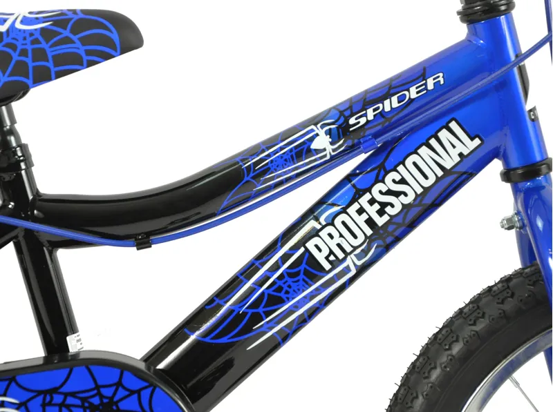 Professional Spider 16 Inch Wheel Kids Bike Blue/Black-2