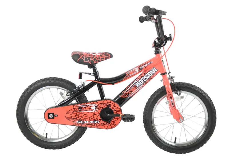 Professional Spider 16 Inch Wheel Kids Bike Dusk Red/Black