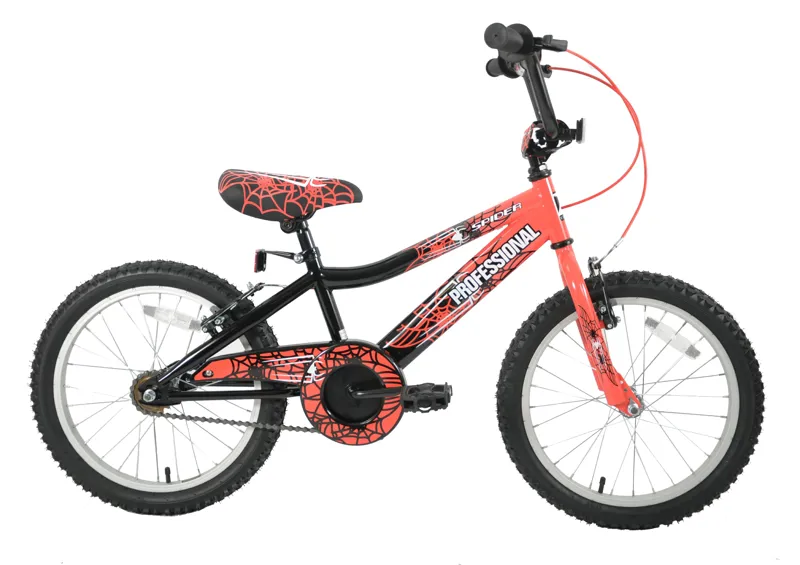 Professional Spider 18 Inch Wheel Kids Bike Dusk Red/Black