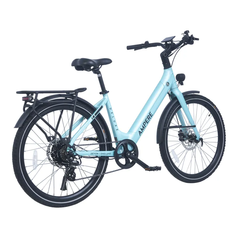 Ampere Deluxe Step Through 26 Inch Wheel Electric Bike Blue 14Ah-4