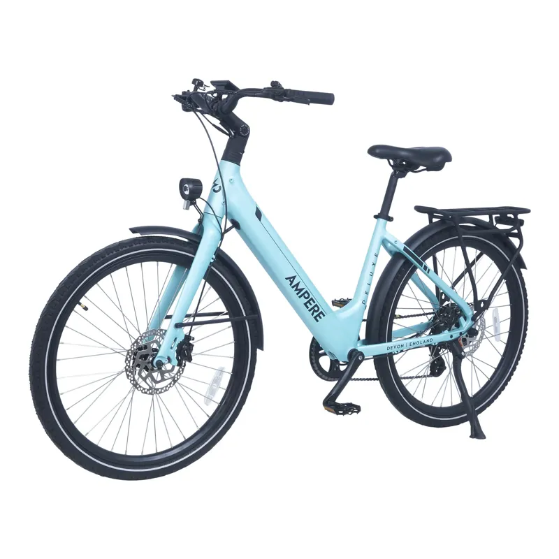 Ampere Deluxe Step Through 26 Inch Wheel Electric Bike Blue 14Ah-3
