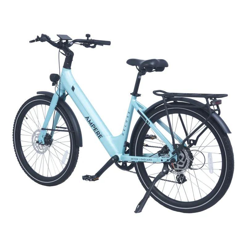 Ampere Deluxe Step Through 26 Inch Wheel Electric Bike Blue 14Ah-5