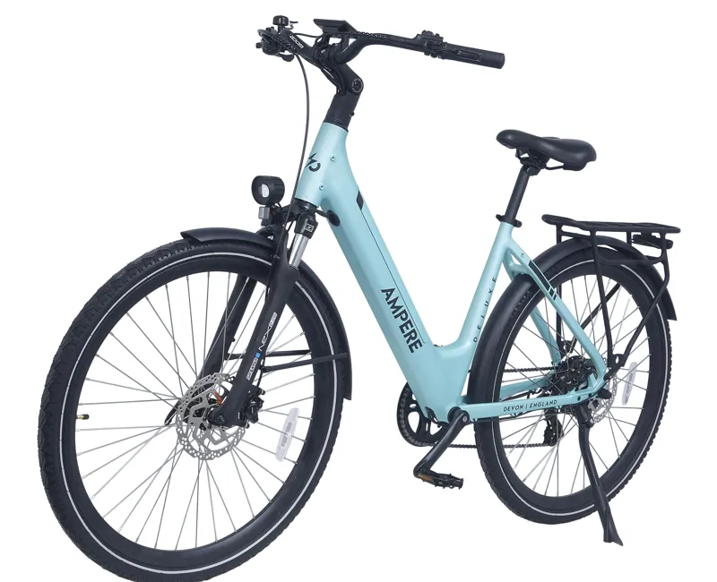 Ampere Deluxe Step Through 700c Wheel Electric Bike Blue 14Ah-3