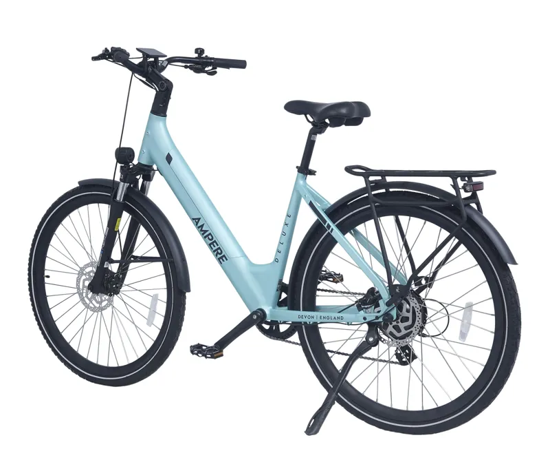 Ampere Deluxe Step Through 700c Wheel Electric Bike Blue 14Ah-5