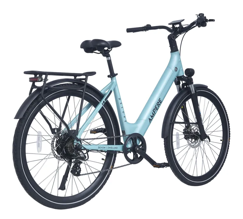 Ampere Deluxe Step Through 700c Wheel Electric Bike Blue 14Ah-4