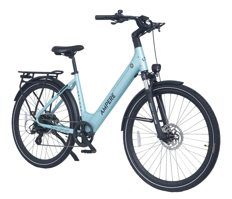 Ampere Deluxe Step Through 700c Wheel Electric Bike Blue 14Ah-2